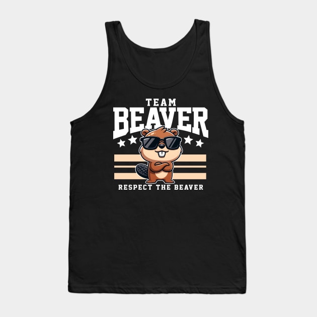 Team Beaver Respect the Beaver Tank Top by DetourShirts